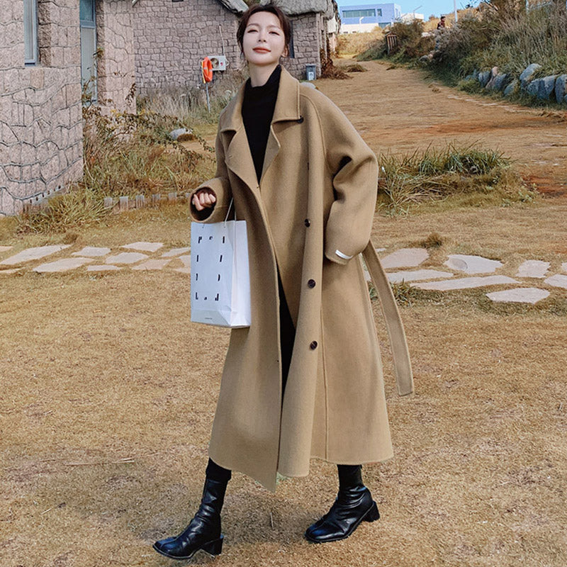 【即納】2wayラグランスリーブトレンチコート(2colors)