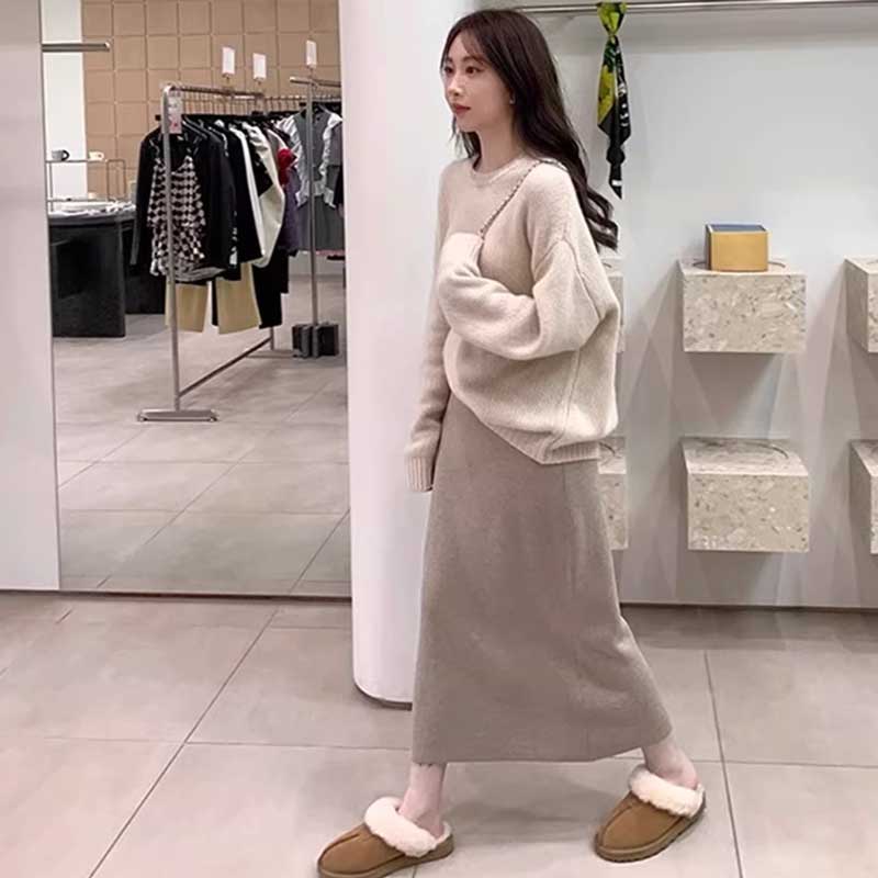 ペンシルニットスカート(8colors)