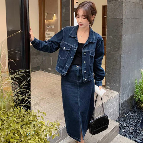 【即納】インディゴデニムセットアップ