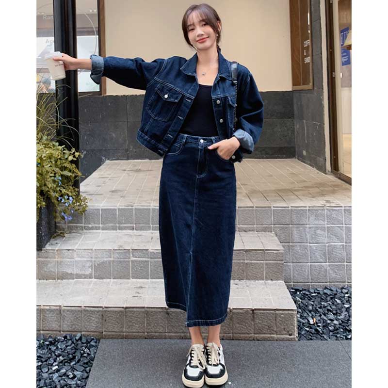 【即納】インディゴデニムセットアップ