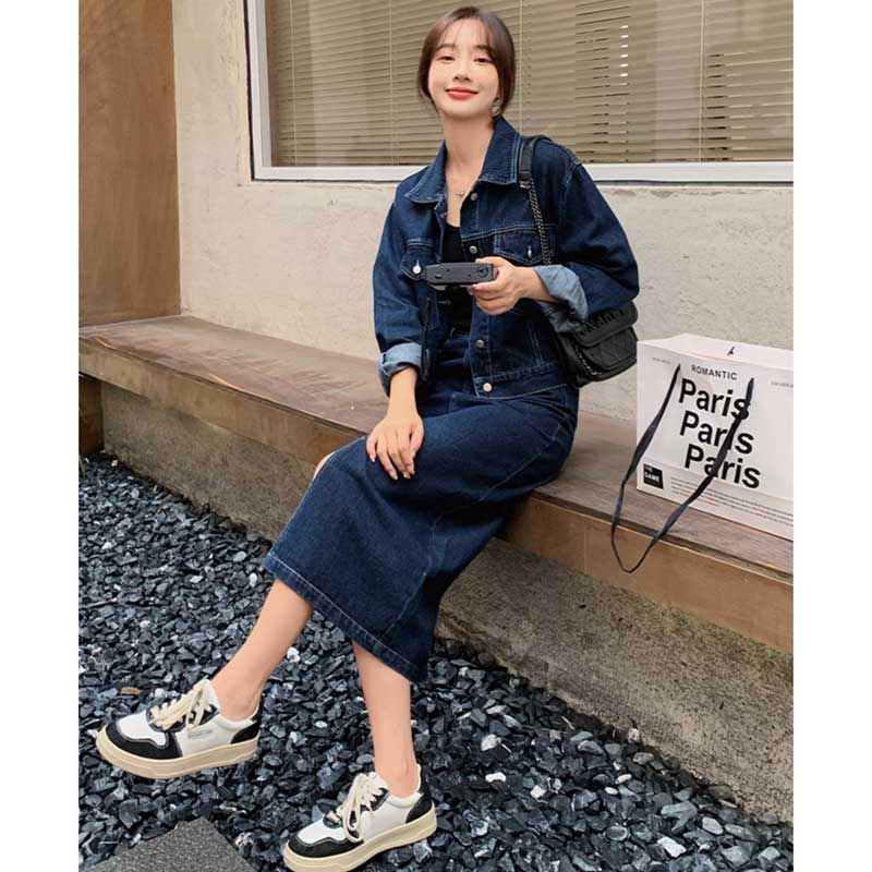 【即納】インディゴデニムセットアップ