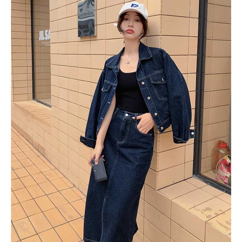 【即納】インディゴデニムセットアップ