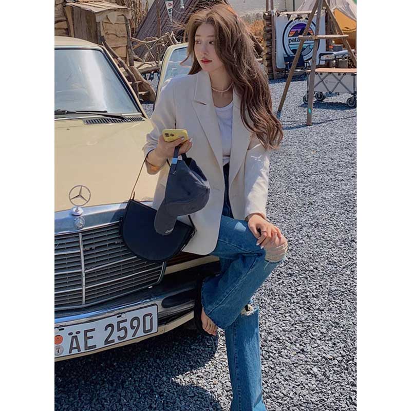 【即納】ミディ丈テーラードジャケット