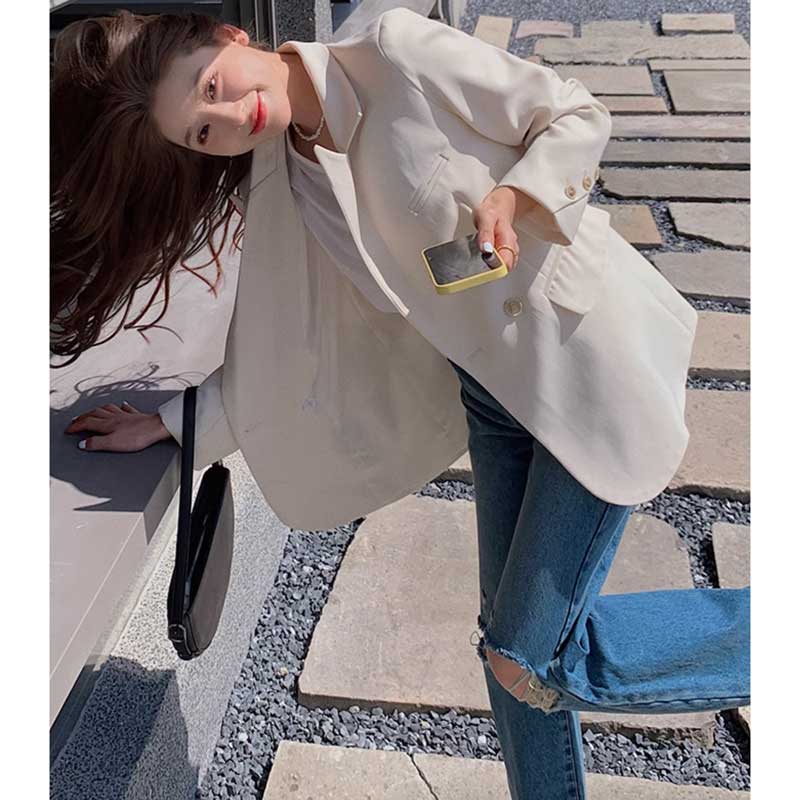 【即納】ミディ丈テーラードジャケット