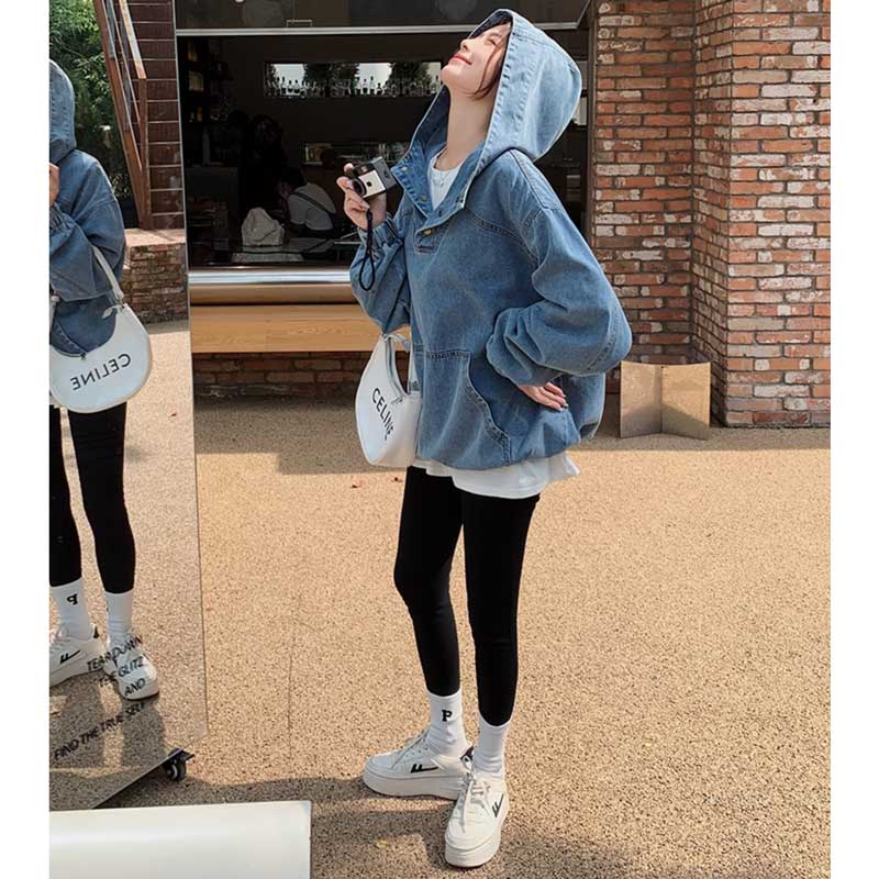 【即納】オーバーサイズデニムフーディー