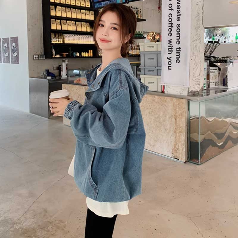 【即納】オーバーサイズデニムフーディー