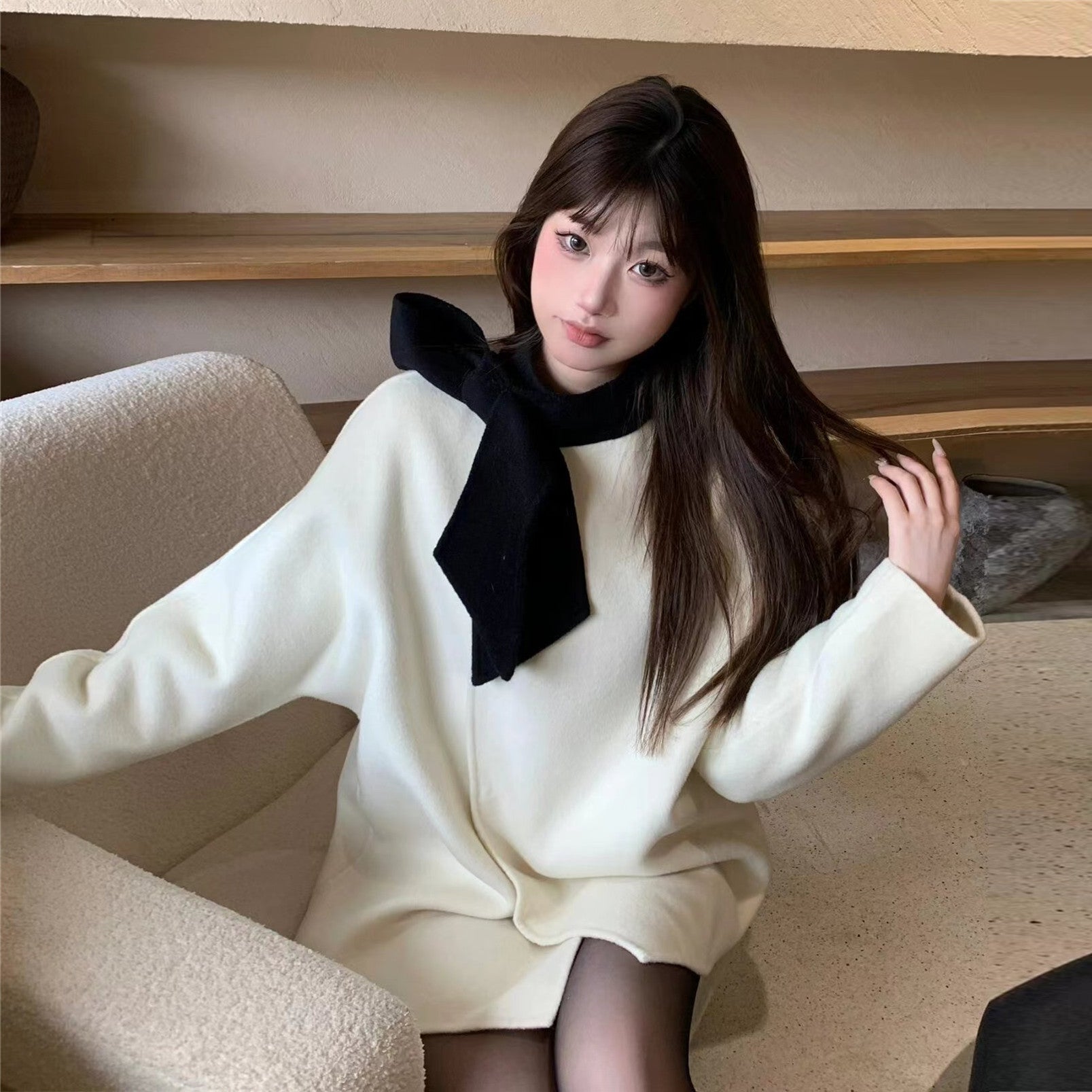 【Outer】可愛いトレンチコート　Ｗ14535