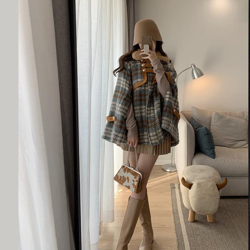 【Outer】冬温かい厚手ボレロコート　Ｗ14539