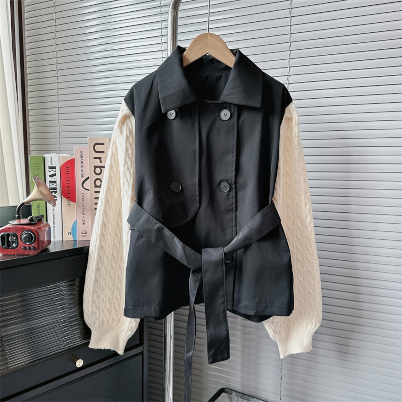 【Outer】ニットドッキングアウター 　W14598