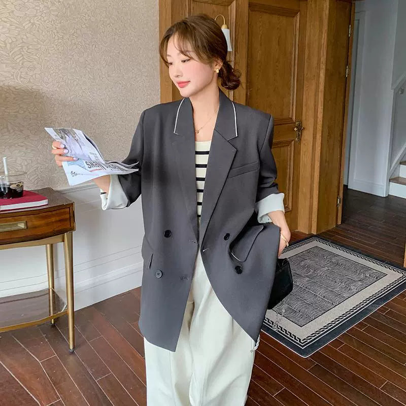 【即納】バイカラーラインテーラードジャケット