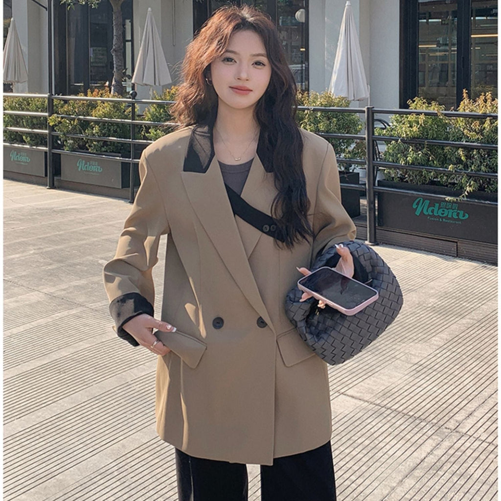 【即納】デザインバイカラージャケット