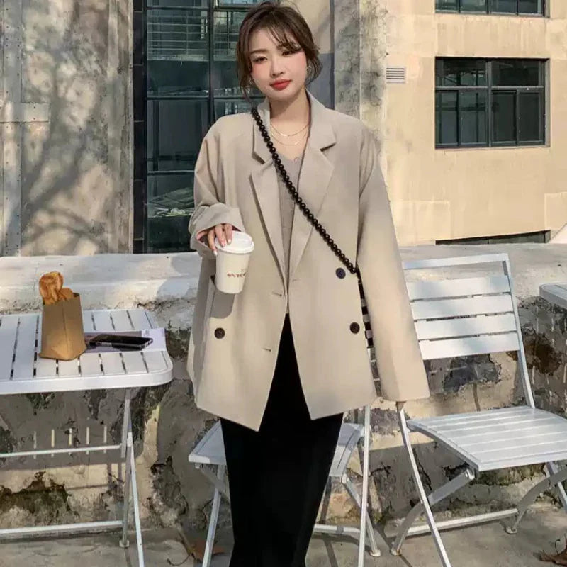 【即納】ドロップショルダーダブルジャケット