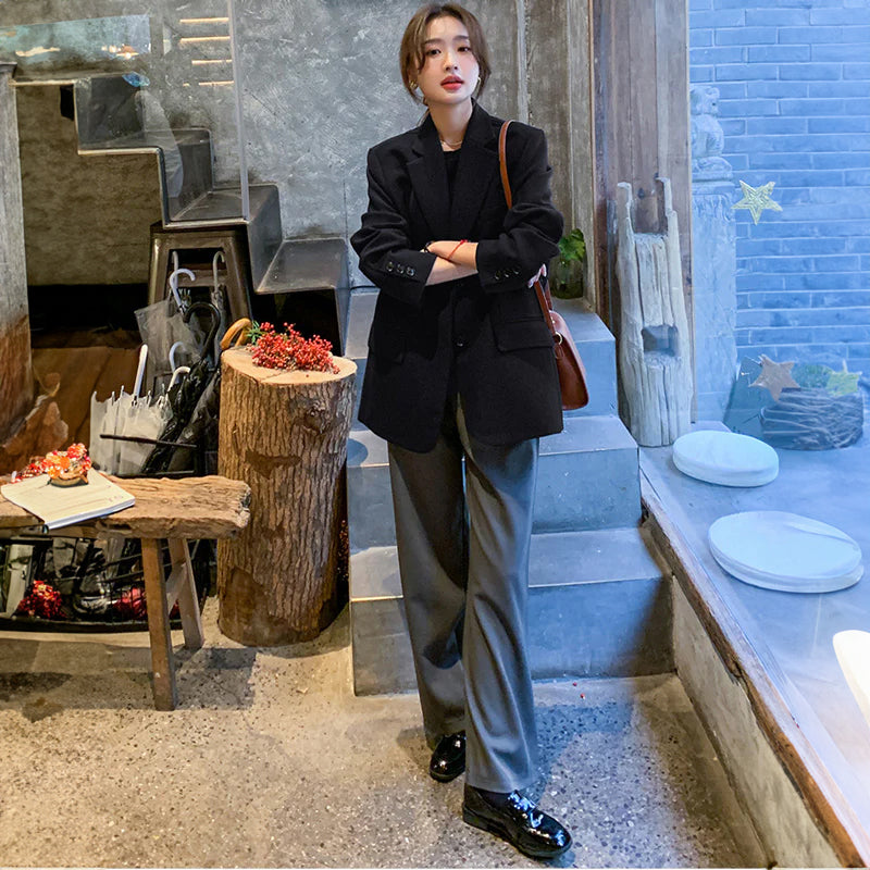 【即納】オーバーサイズブラックジャケット