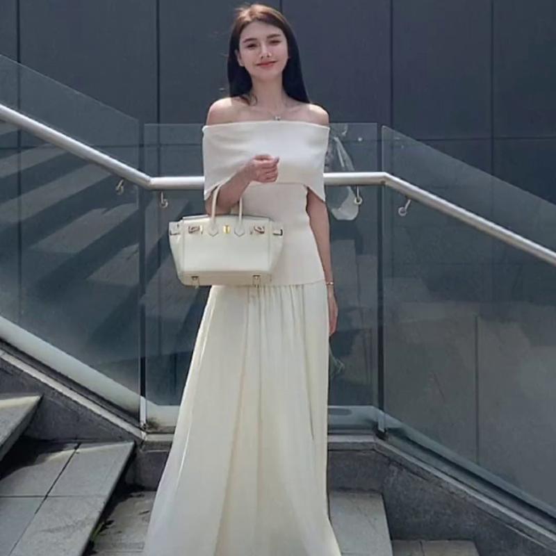 ワンショルダーチューブニット