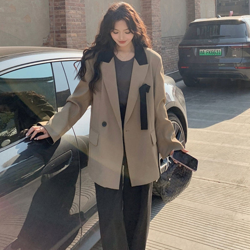 【即納】デザインバイカラージャケット