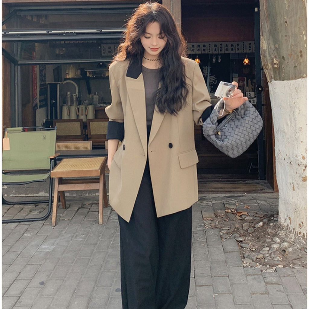 【即納】デザインバイカラージャケット