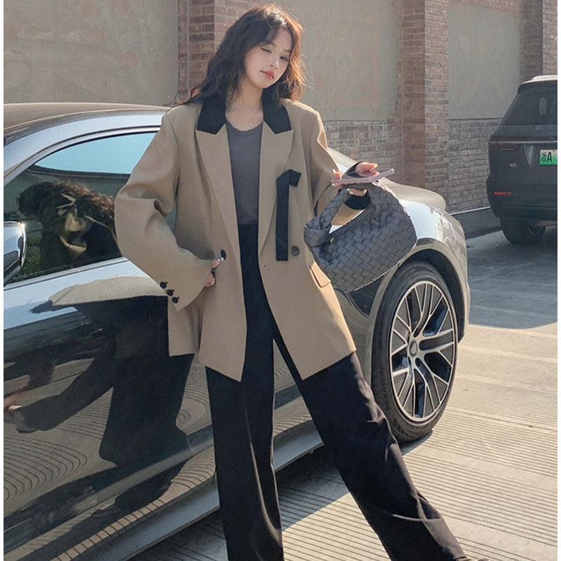 【即納】デザインバイカラージャケット