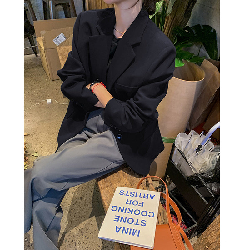 【即納】オーバーサイズブラックジャケット