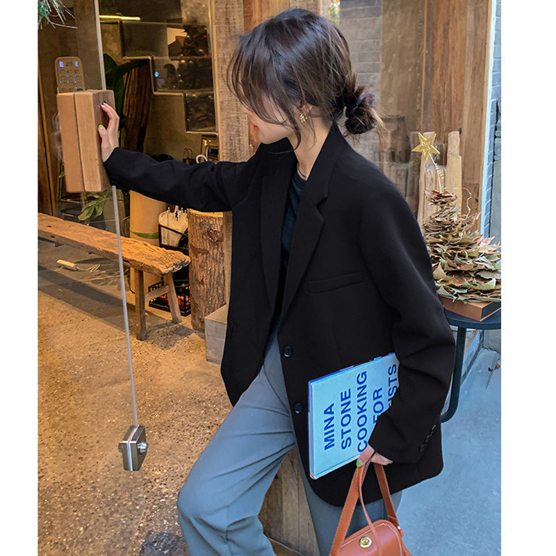 【即納】オーバーサイズブラックジャケット