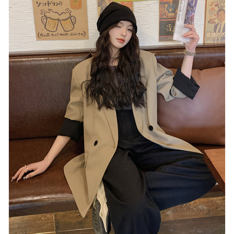 【即納】デザインバイカラージャケット