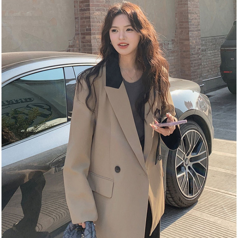 【即納】デザインバイカラージャケット