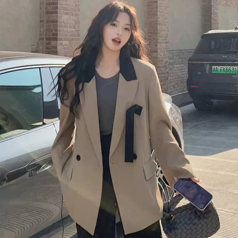 【即納】デザインバイカラージャケット