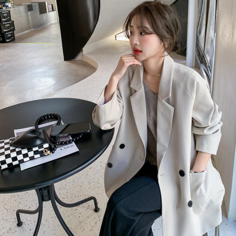 【即納】ドロップショルダーダブルジャケット