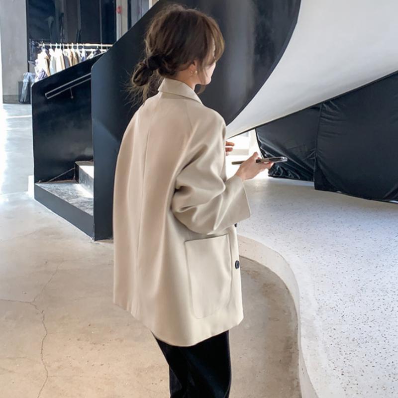 【即納】ドロップショルダーダブルジャケット