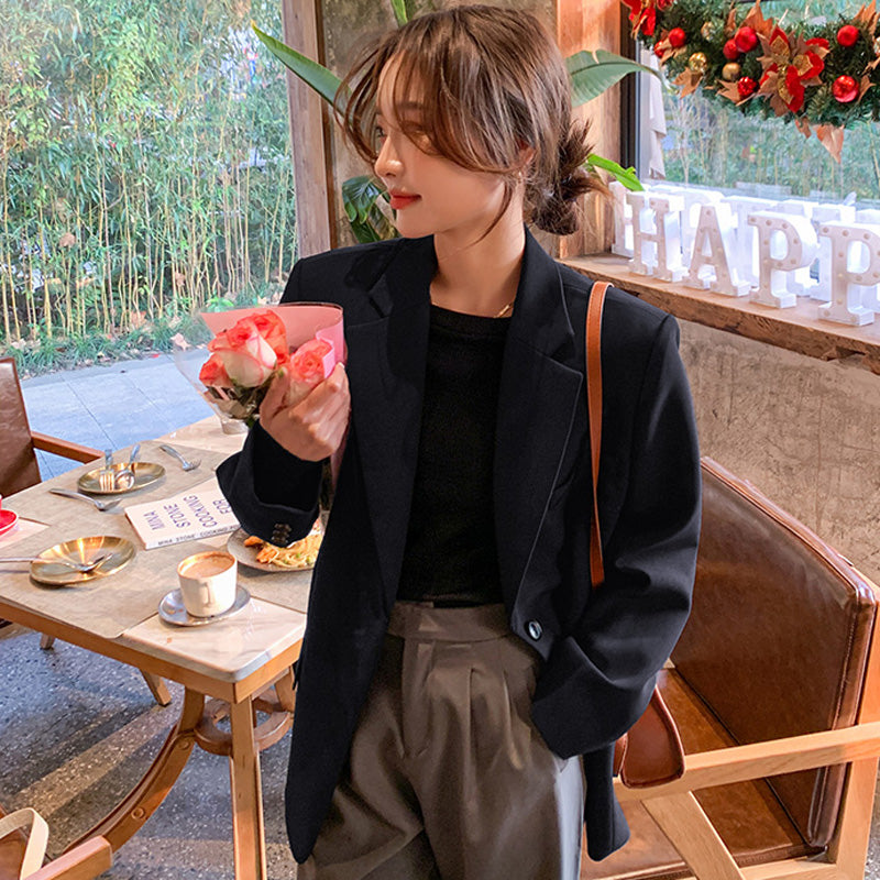 【即納】オーバーサイズブラックジャケット