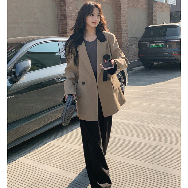 【即納】デザインバイカラージャケット