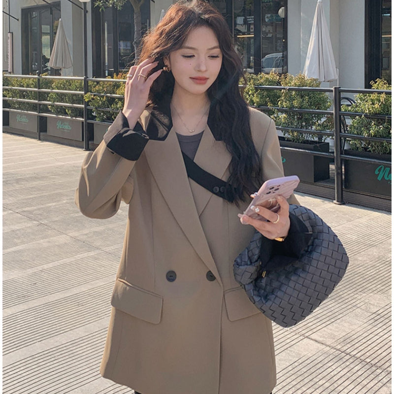 【即納】デザインバイカラージャケット