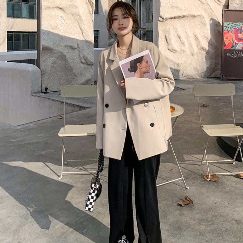 【即納】ドロップショルダーダブルジャケット