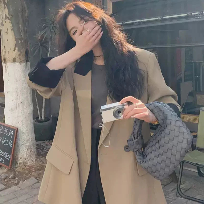 【即納】デザインバイカラージャケット