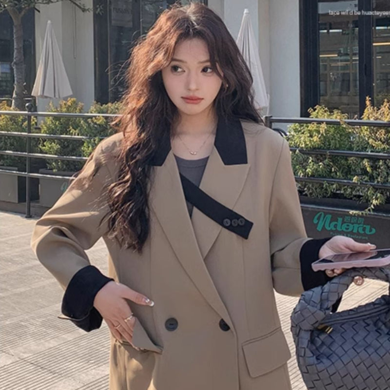 【即納】デザインバイカラージャケット