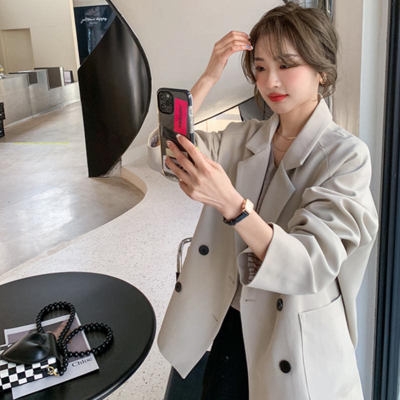 【即納】ドロップショルダーダブルジャケット