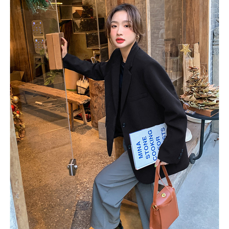 【即納】オーバーサイズブラックジャケット