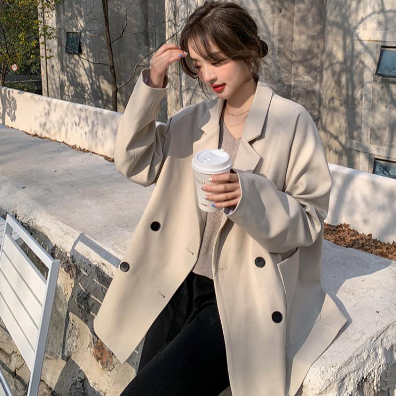 【即納】ドロップショルダーダブルジャケット