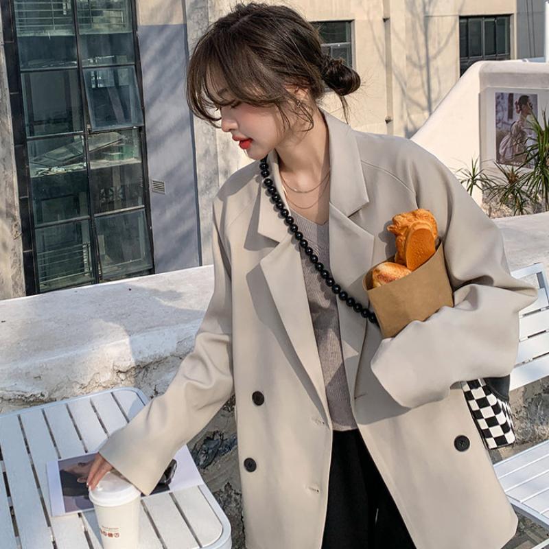 【即納】ドロップショルダーダブルジャケット