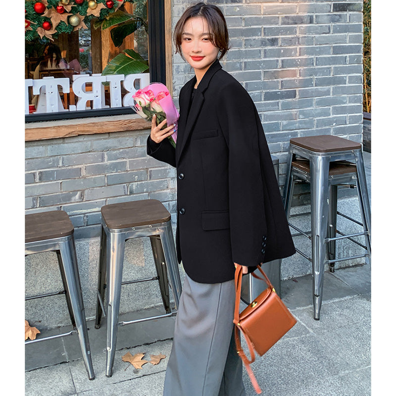 【即納】オーバーサイズブラックジャケット