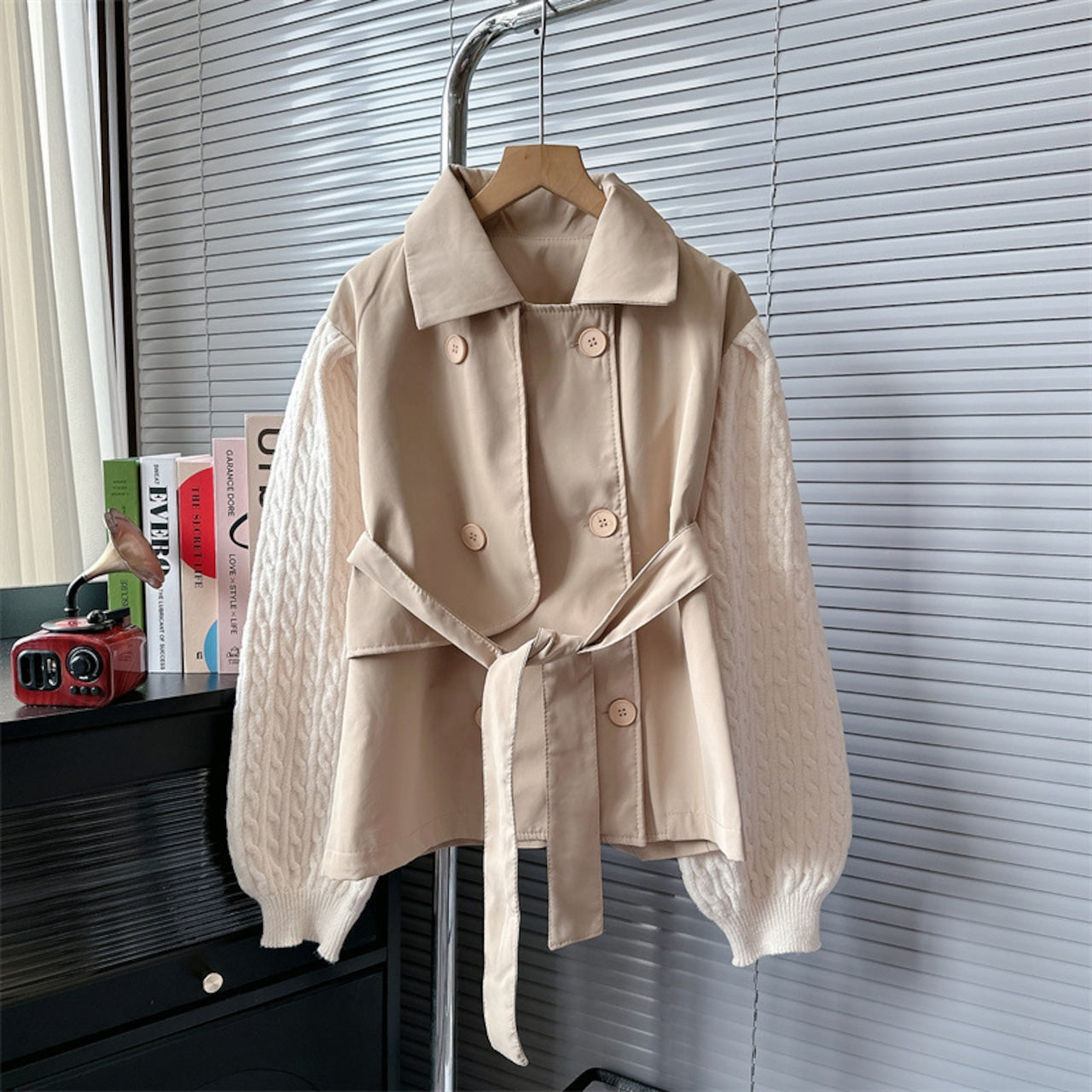 【Outer】ニットドッキングアウター 　W14598